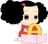 卷卷公主和金娃娃QQ表情 卡通女生QQ表情