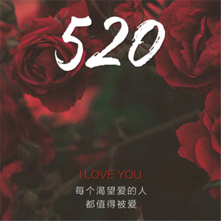 朋友圈520高级简约背景图 邂逅美好与合适 心满意足地相拥