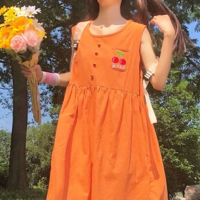 秋日橘子橙色女生头像 收集日落一样浪漫