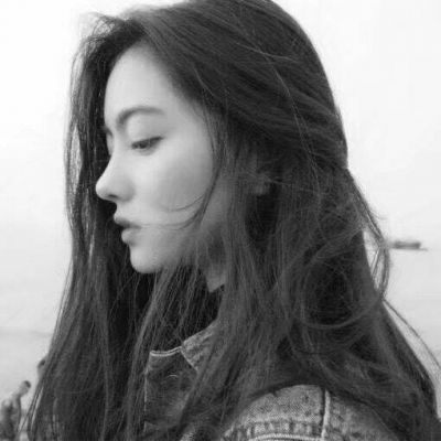 高冷女生头像精选 洒脱黑白侧面QQ群图片