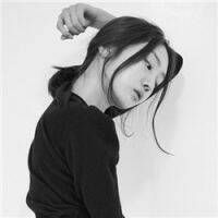 高冷女生头像精选 洒脱黑白侧面QQ群图片