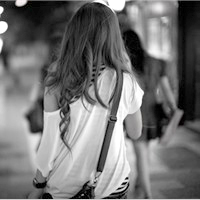 非主流唯美女生黑白头像 个性黑白女生QQ头像