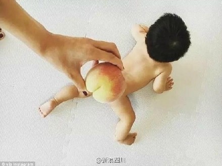 萌娃蜜桃臀图片走红 蜜桃臀成晒娃新技能