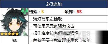 原神1.3版本角色强度评级 角色强度排行榜
