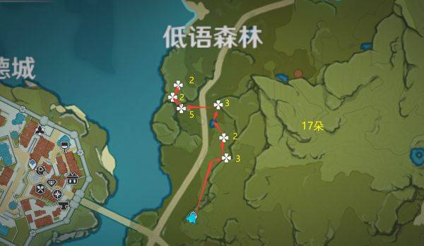 原神小灯草采集路线规划 小灯草分布图一览