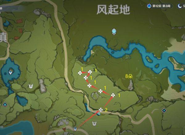 原神小灯草采集路线规划 小灯草分布图一览
