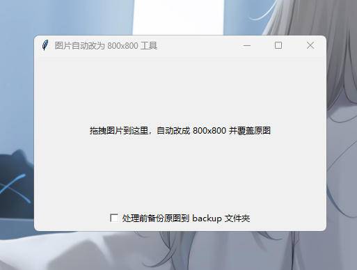 【电商工具】图片自动改为800*800工具，带自动备份原图功能
