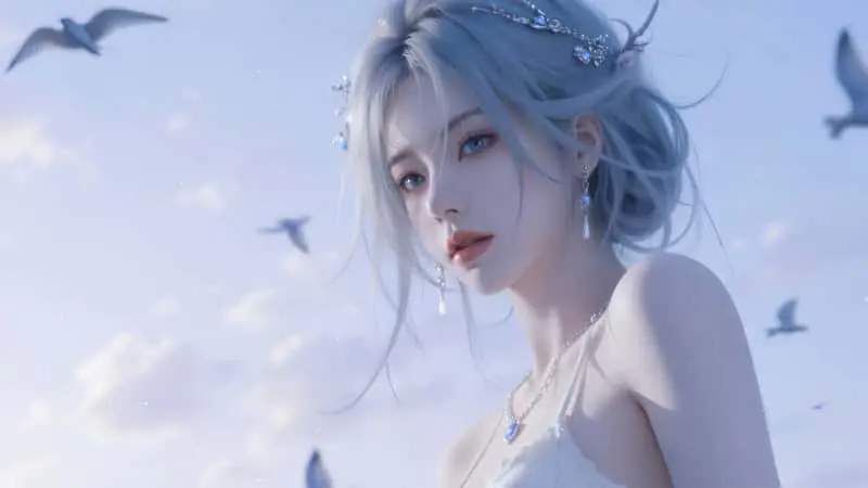 美丽公主 电脑高清壁纸 海鸥 4k动漫壁纸 3840x2160