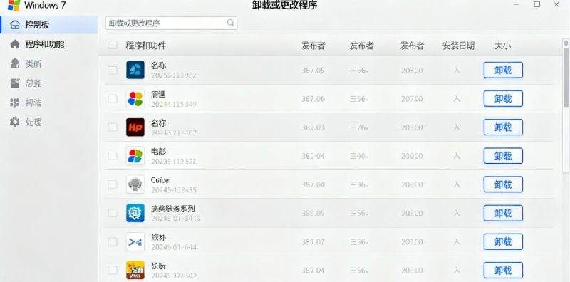 windows7电脑卸载软件怎么彻底清除，清除残留文件与注册表的实用技巧