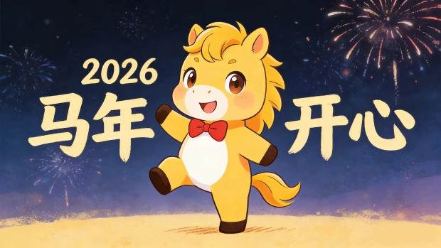 2026 马年喜庆 4K 壁纸 马到成功可爱新年壁纸 3840×2160 高清免费下载